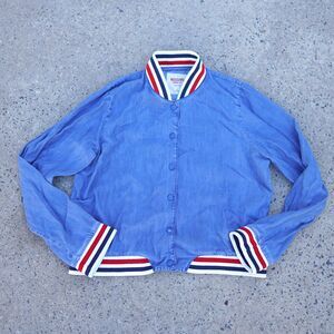 Mossimo Lyocell Denim Shacket XL Blue Button Down Shirt Jacket Casual Chic